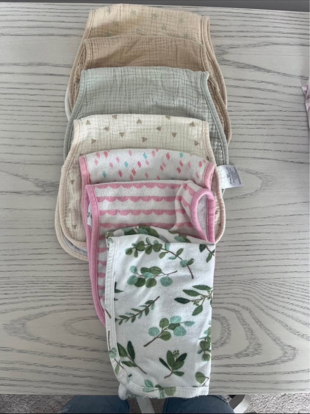 Multi-Pattern Baby Burp Cloths